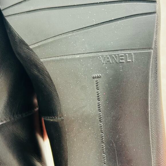 Vaneli Cap-Toe Black Kitten Heels - Picture 5 of 6